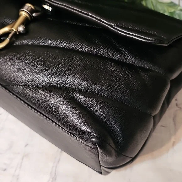 Rebecca Minkoff NWT 2 Faced Edie Black Maxi Quilted Chain Crossbody/Shoulder Bag - Picture 8 of 16